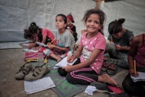 support displaced families in Gaza